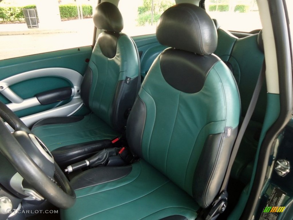 Emerald Green Interior 2002 Mini Cooper Hardtop Photo #72434942