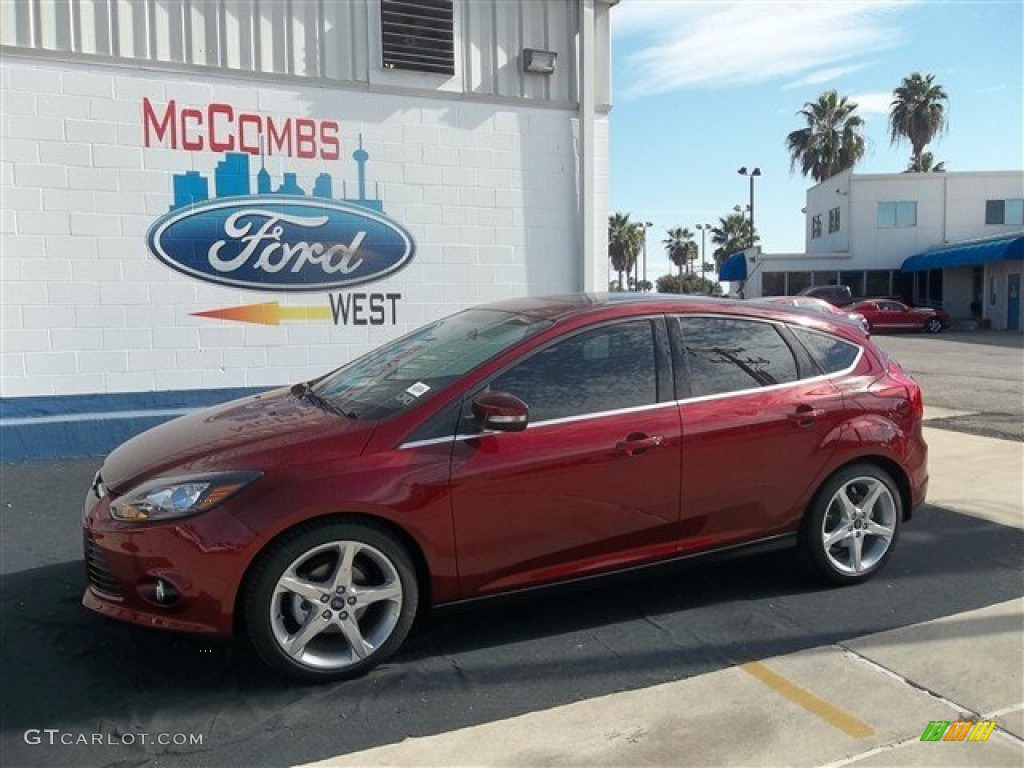 2013 Focus Titanium Hatchback - Ruby Red / Charcoal Black photo #1