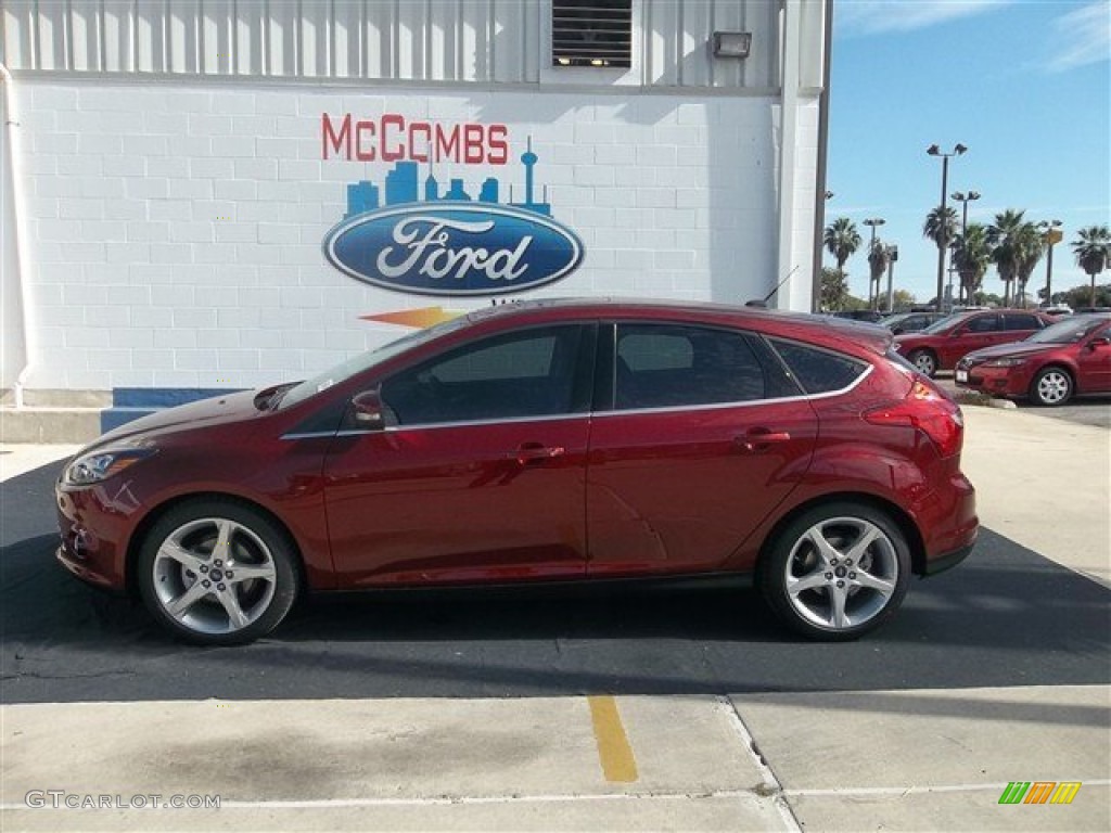 2013 Focus Titanium Hatchback - Ruby Red / Charcoal Black photo #2