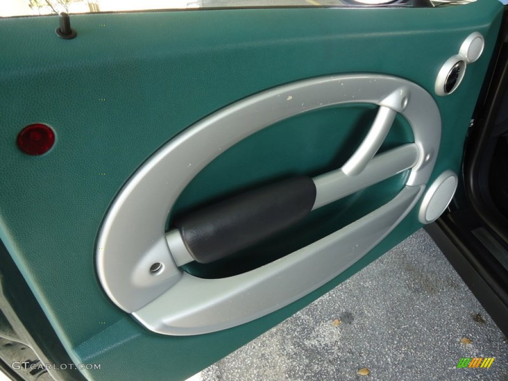 2002 Mini Cooper Hardtop Emerald Green Door Panel Photo #72435758