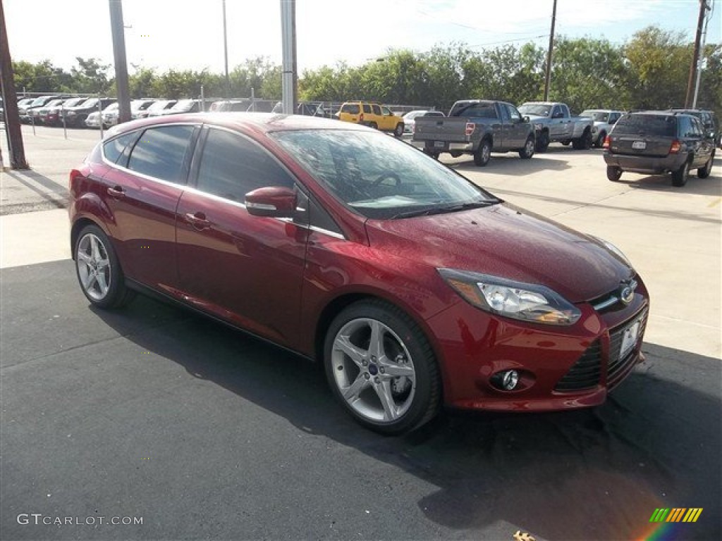 2013 Focus Titanium Hatchback - Ruby Red / Charcoal Black photo #16