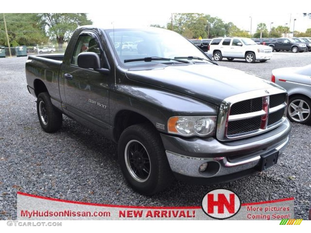 2003 Ram 1500 SLT Regular Cab 4x4 - Graphite Metallic / Taupe photo #1