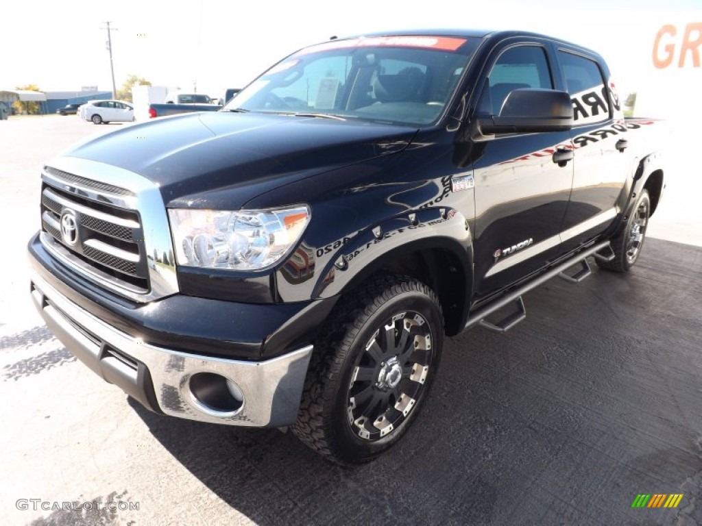 2011 Tundra CrewMax 4x4 - Black / Graphite Gray photo #3