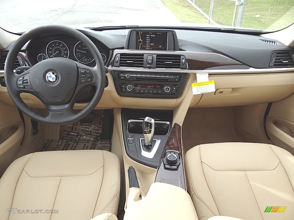 2013 BMW 3 Series 328i Sedan Venetian Beige Dashboard Photo #72439045