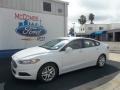 2013 Oxford White Ford Fusion SE  photo #1