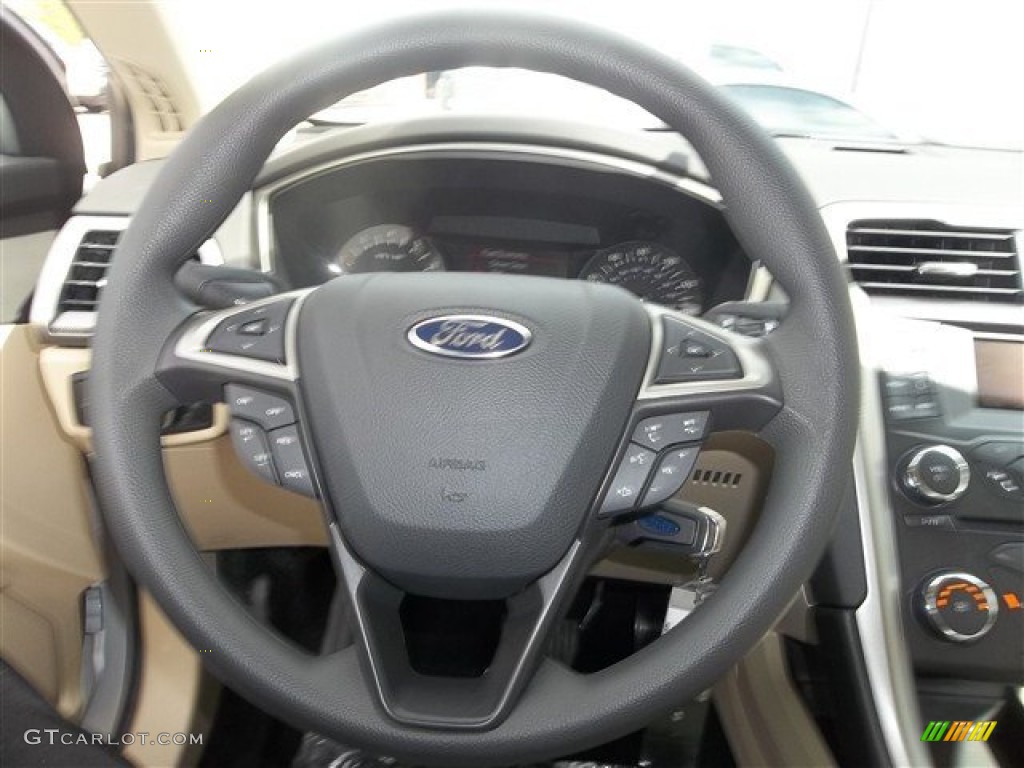 2013 Ford Fusion SE Dune Steering Wheel Photo #72441186