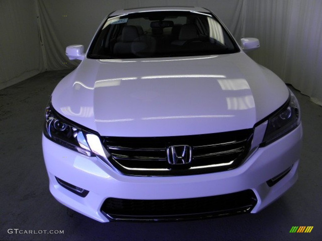 2013 Accord EX-L V6 Sedan - White Orchid Pearl / Ivory photo #2