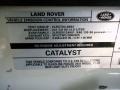 2002 Land Rover Discovery II Series II SD Info Tag