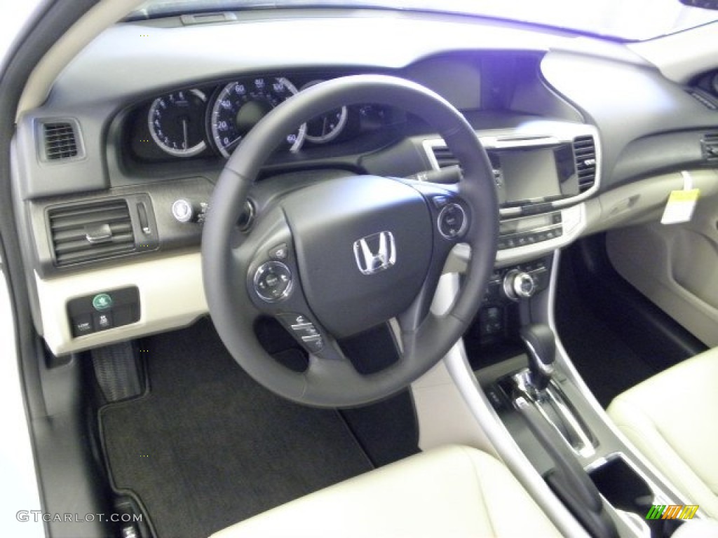 2013 Accord EX-L V6 Sedan - White Orchid Pearl / Ivory photo #14