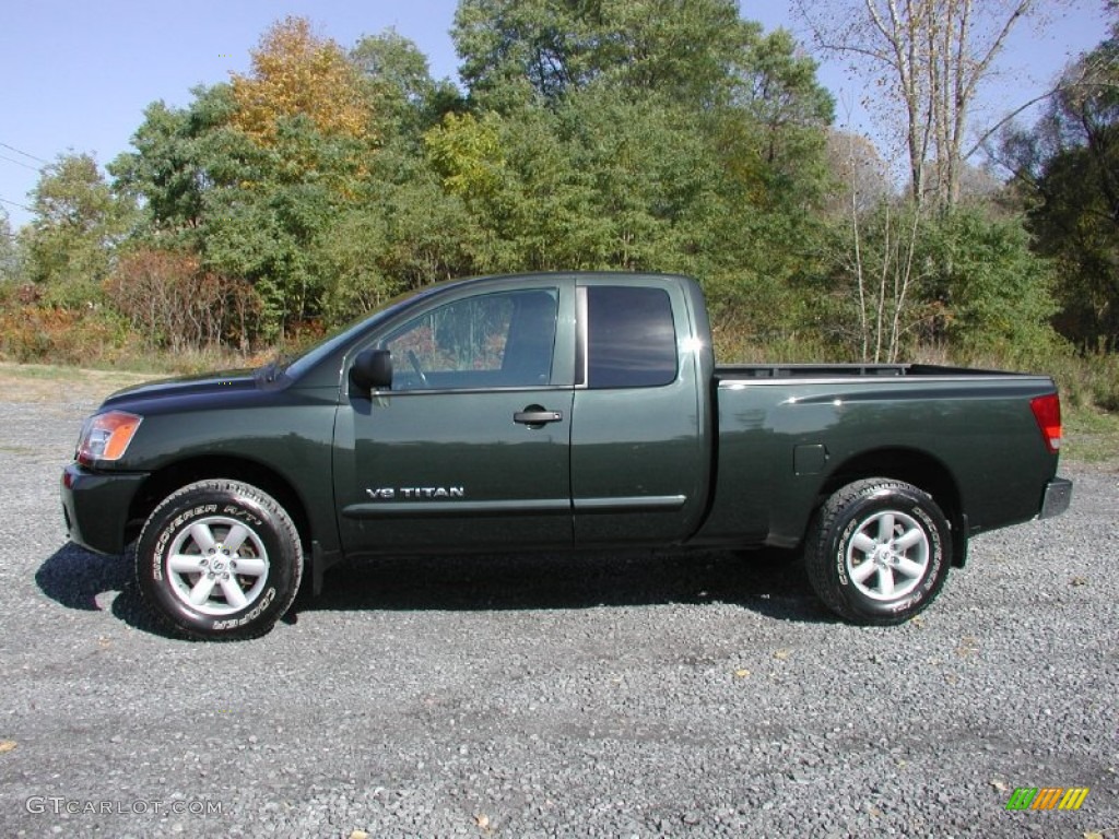 Timberline Green 2008 Nissan Titan SE King Cab 4x4 Exterior Photo #72441689