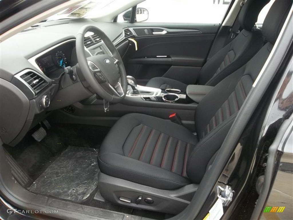 SE Appearance Package Charcoal Black/Red Stitching Interior 2013 Ford Fusion SE 1.6 EcoBoost Photo #72441765