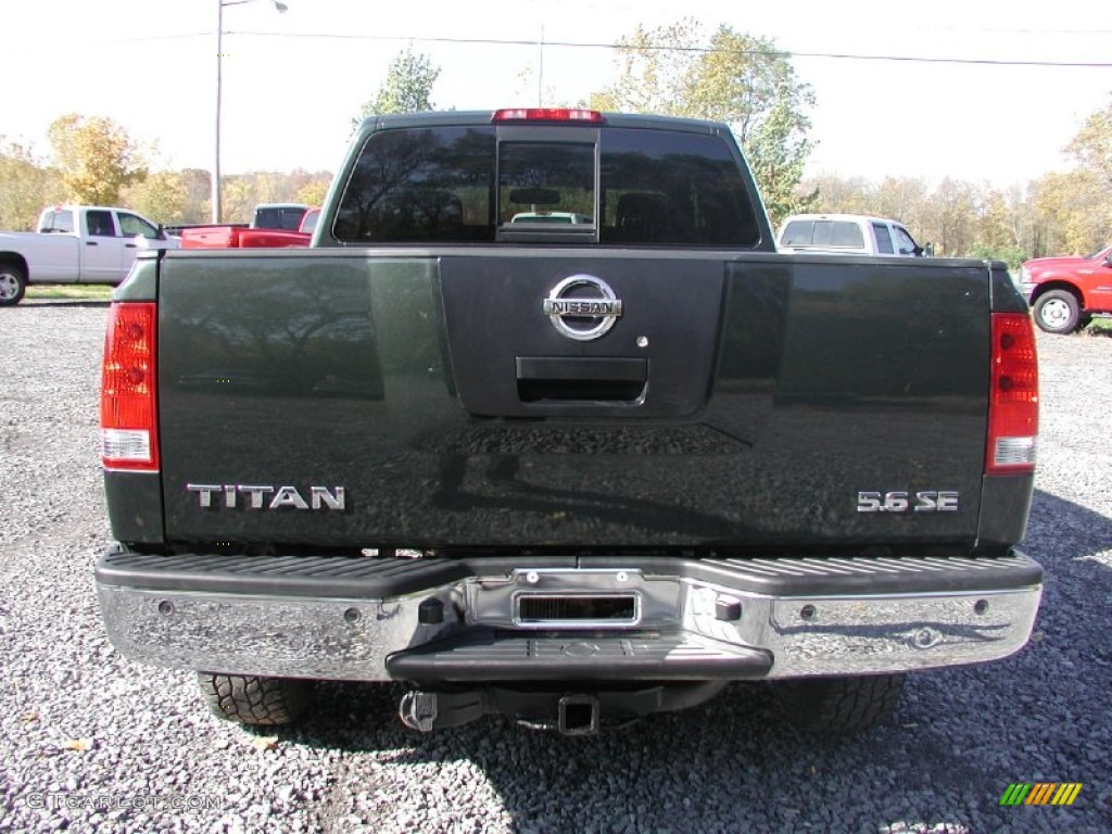 2008 Titan SE King Cab 4x4 - Timberline Green / Charcoal photo #8