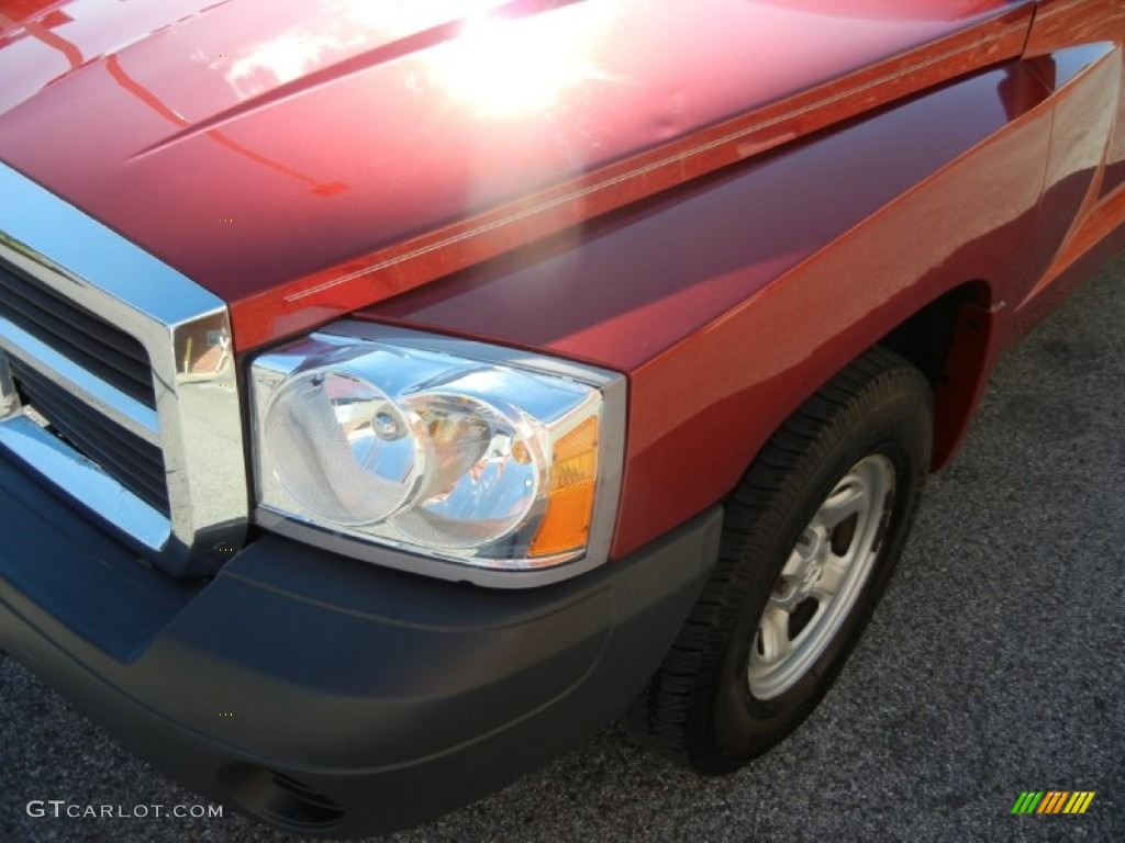 2007 Dakota ST Quad Cab 4x4 - Inferno Red Crystal Pearl / Medium Slate Gray photo #26