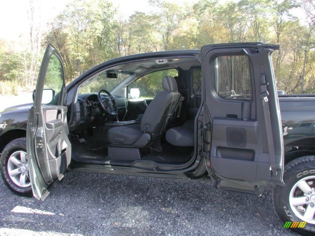 2008 Titan SE King Cab 4x4 - Timberline Green / Charcoal photo #36