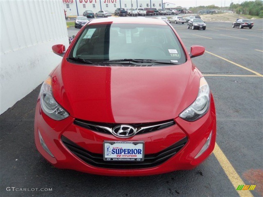 2013 Elantra Coupe GS - Volcanic Red / Gray photo #2