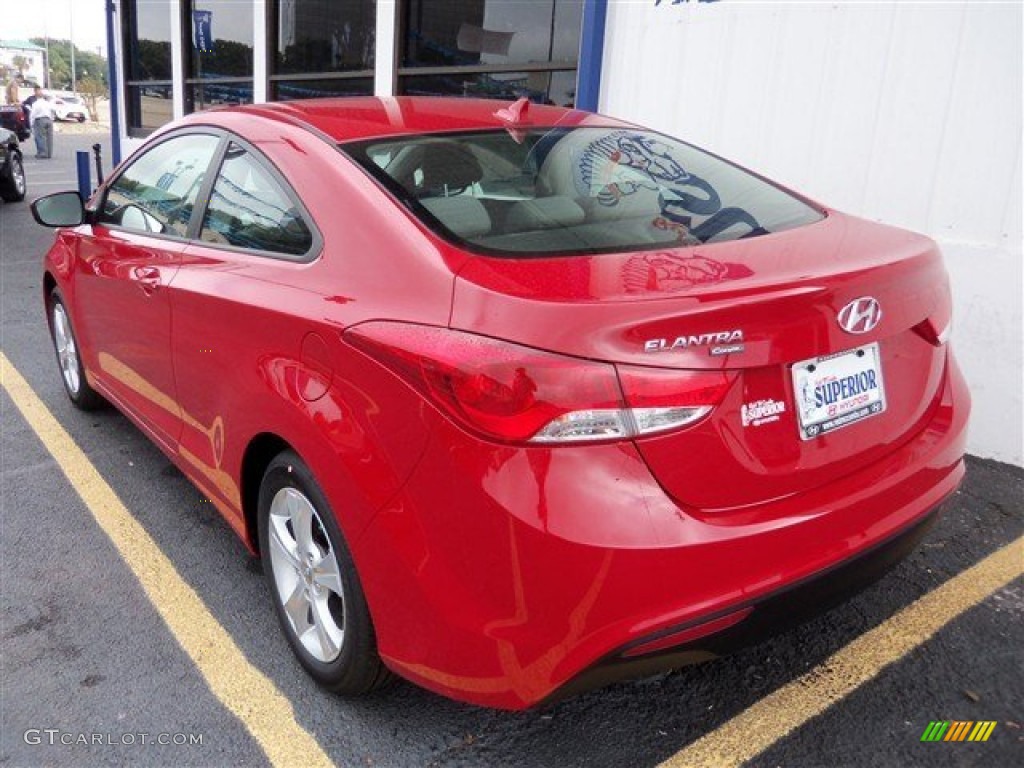 2013 Elantra Coupe GS - Volcanic Red / Gray photo #5