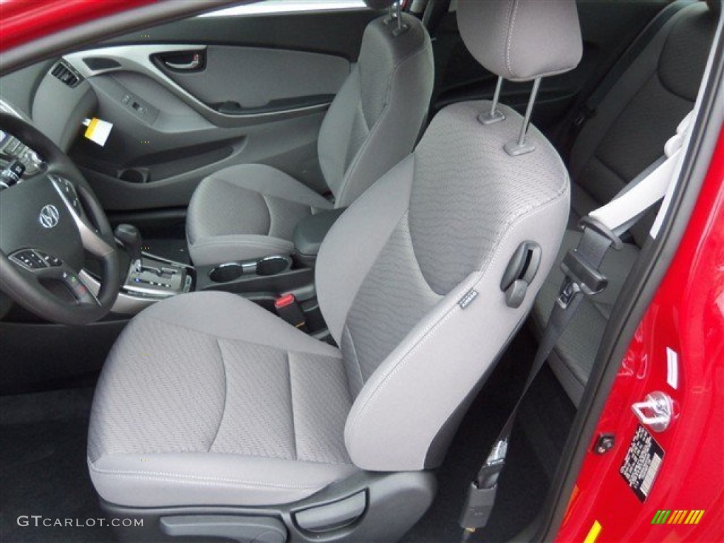 2013 Elantra Coupe GS - Volcanic Red / Gray photo #9