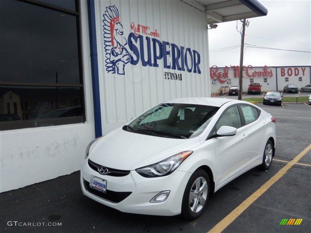 2013 Elantra GLS - Shimmering White / Beige photo #1
