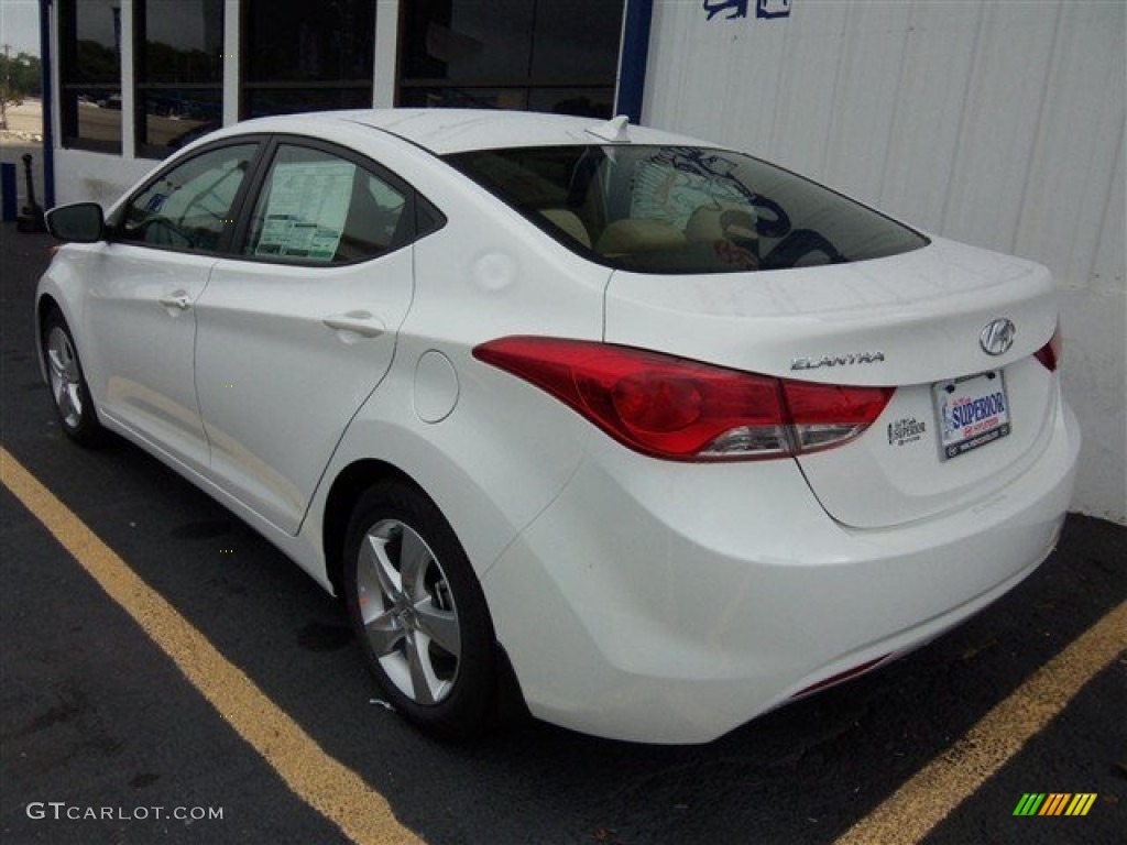 2013 Elantra GLS - Shimmering White / Beige photo #5