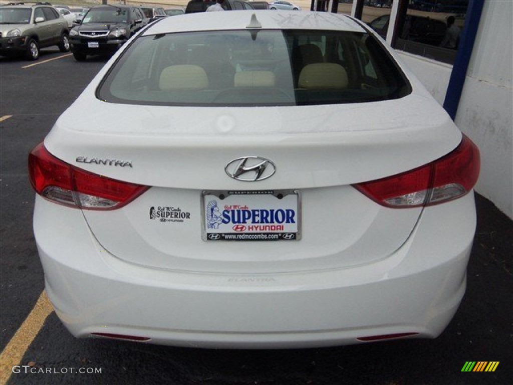 2013 Elantra GLS - Shimmering White / Beige photo #6