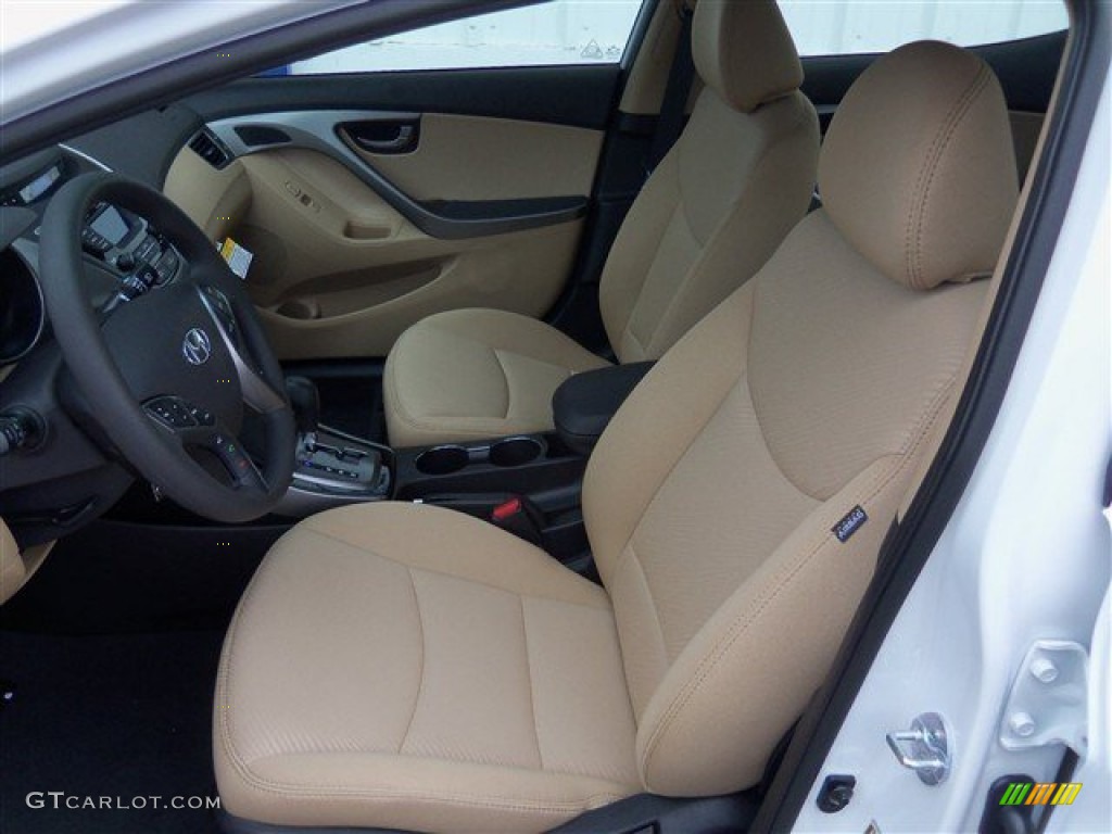 2013 Elantra GLS - Shimmering White / Beige photo #9