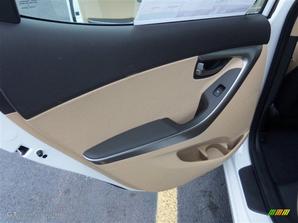 2013 Elantra GLS - Shimmering White / Beige photo #10