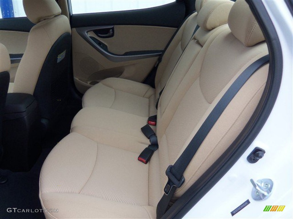 2013 Elantra GLS - Shimmering White / Beige photo #11