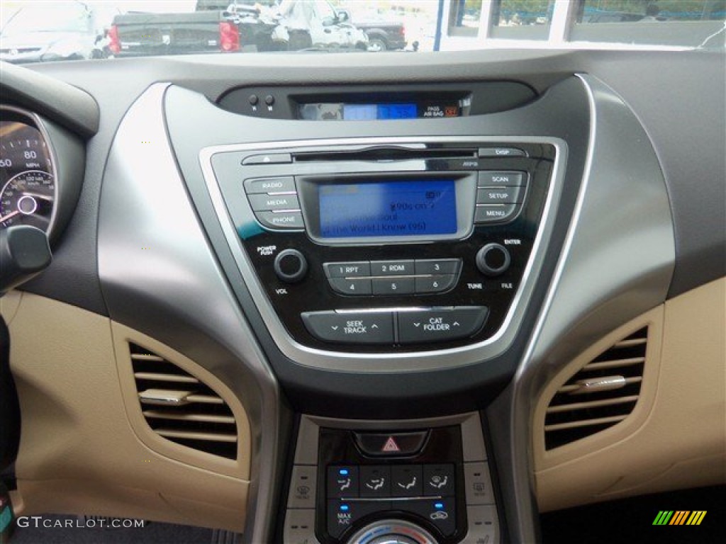 2013 Elantra GLS - Shimmering White / Beige photo #13