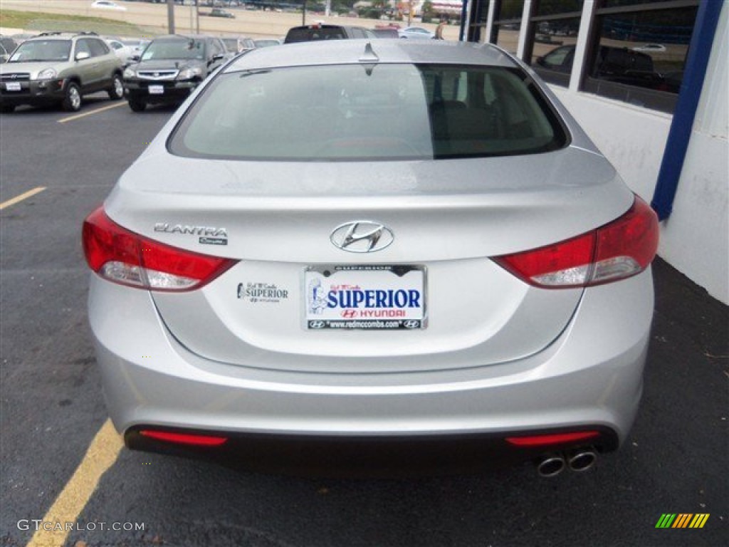 2013 Elantra Coupe GS - Shimmering Air Silver / Black photo #6
