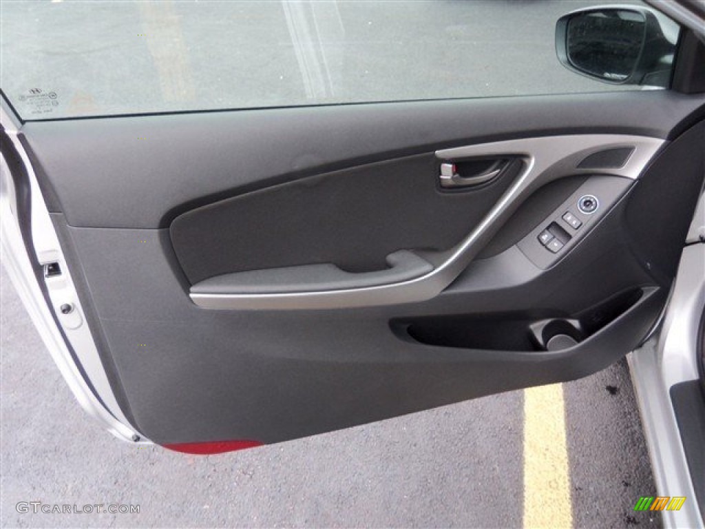 2013 Elantra Coupe GS - Shimmering Air Silver / Black photo #7
