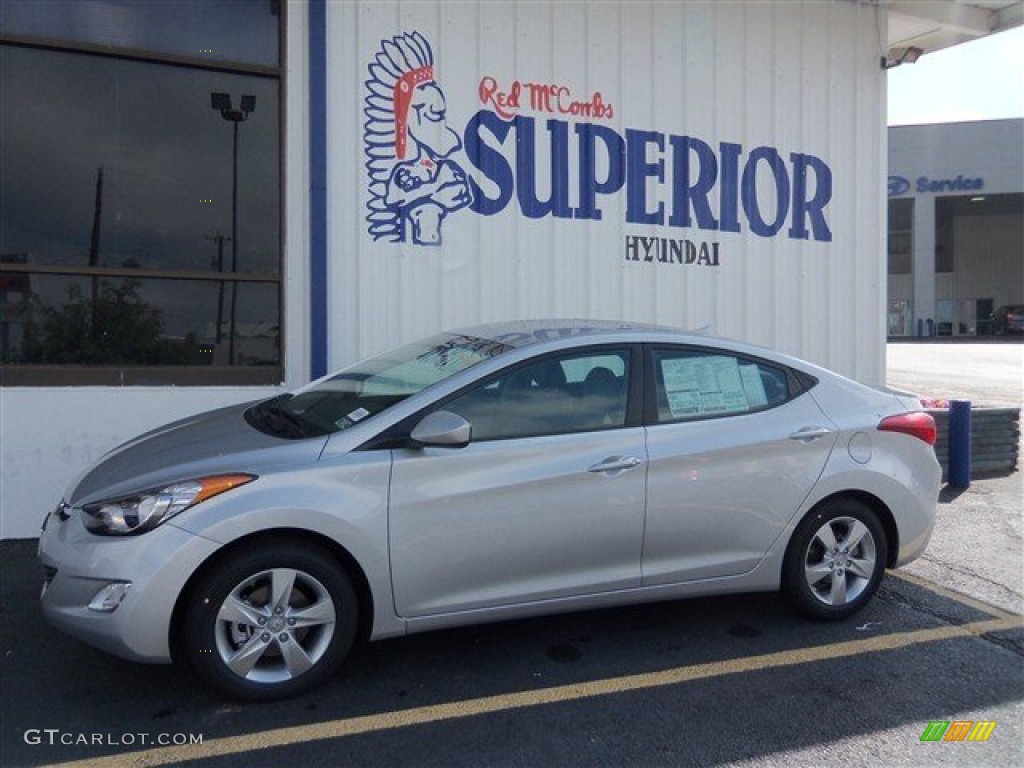 2013 Elantra GLS - Shimmering Air Silver / Gray photo #4