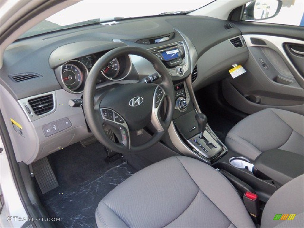 2013 Elantra GLS - Shimmering Air Silver / Gray photo #8