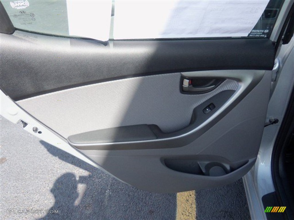 2013 Elantra GLS - Shimmering Air Silver / Gray photo #10