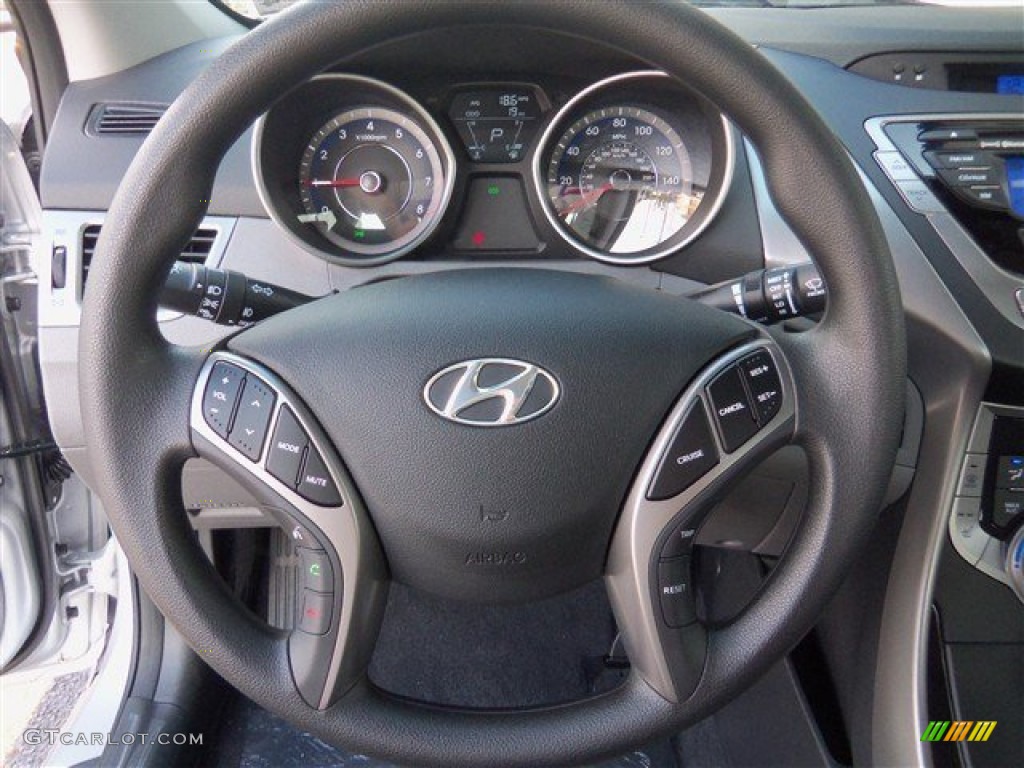 2013 Elantra GLS - Shimmering Air Silver / Gray photo #12