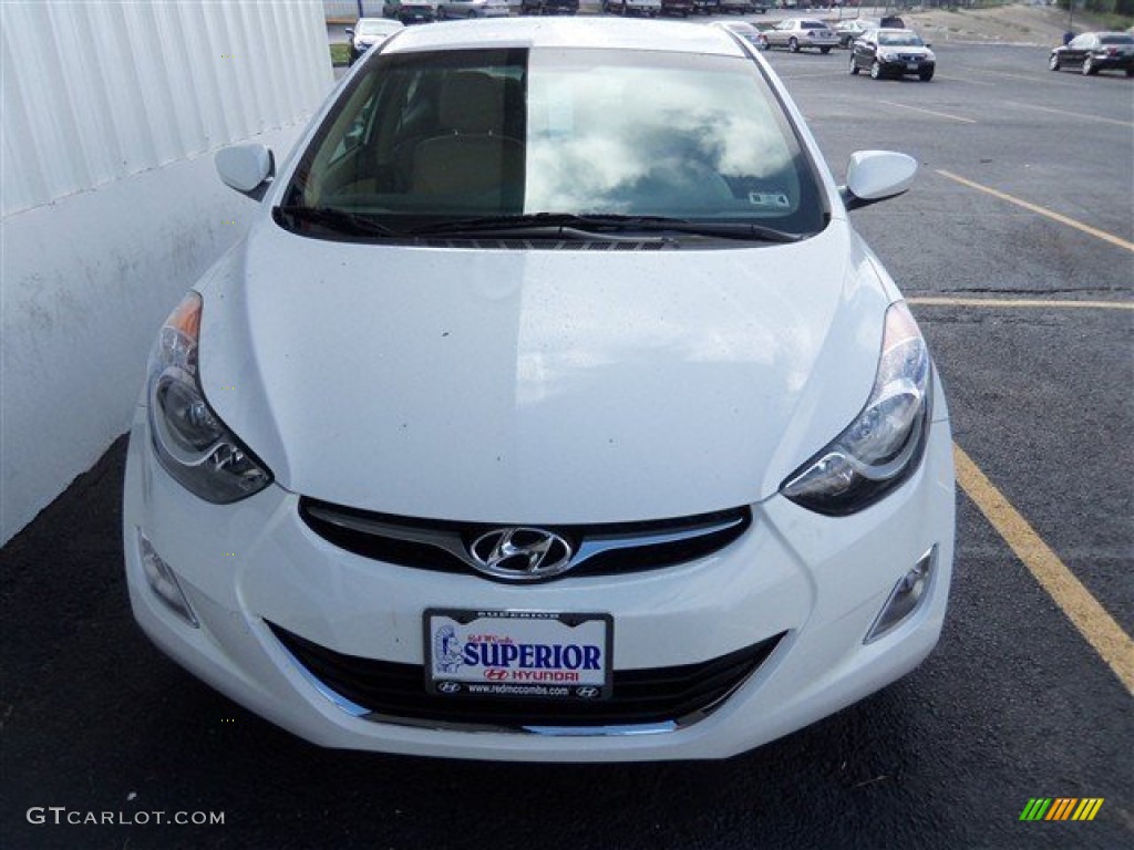 2013 Elantra GLS - Shimmering White / Beige photo #2