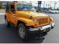 2012 Dozer Yellow Jeep Wrangler Sahara 4x4  photo #7