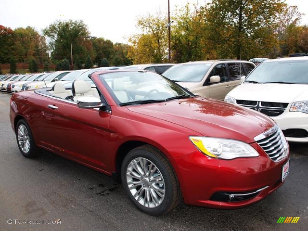 Deep Cherry Red Crystal Pearl 2013 Chrysler 200 Limited Convertible Exterior Photo #72452423