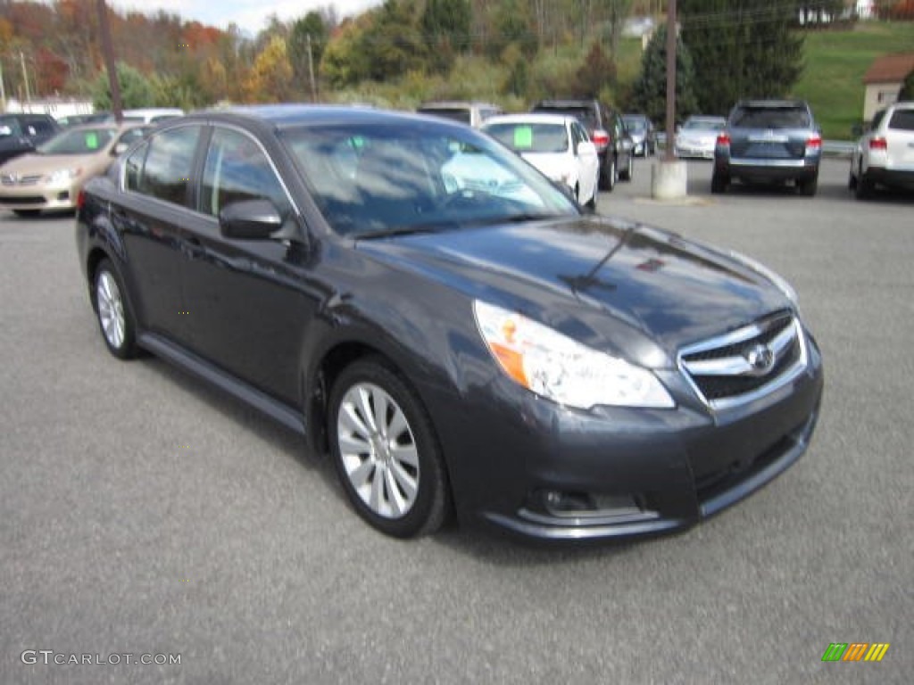 2010 Legacy 2.5i Limited Sedan - Graphite Gray Metallic / Off Black photo #1