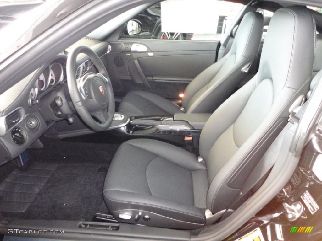Black Interior 2013 Porsche 911 Turbo Coupe Photo #72455421