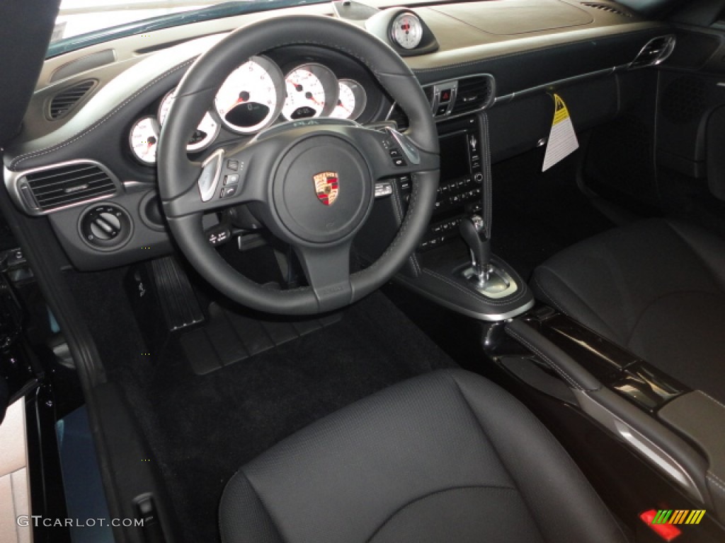 Black Interior 2013 Porsche 911 Turbo Coupe Photo #72455466