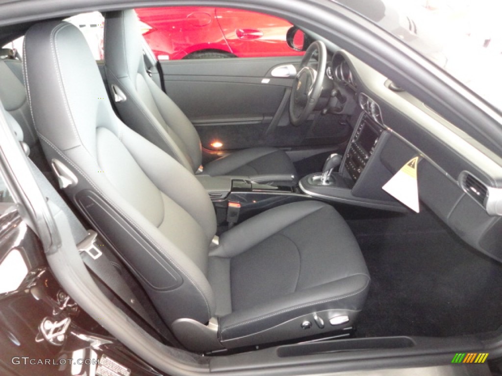 Black Interior 2013 Porsche 911 Turbo Coupe Photo #72455496