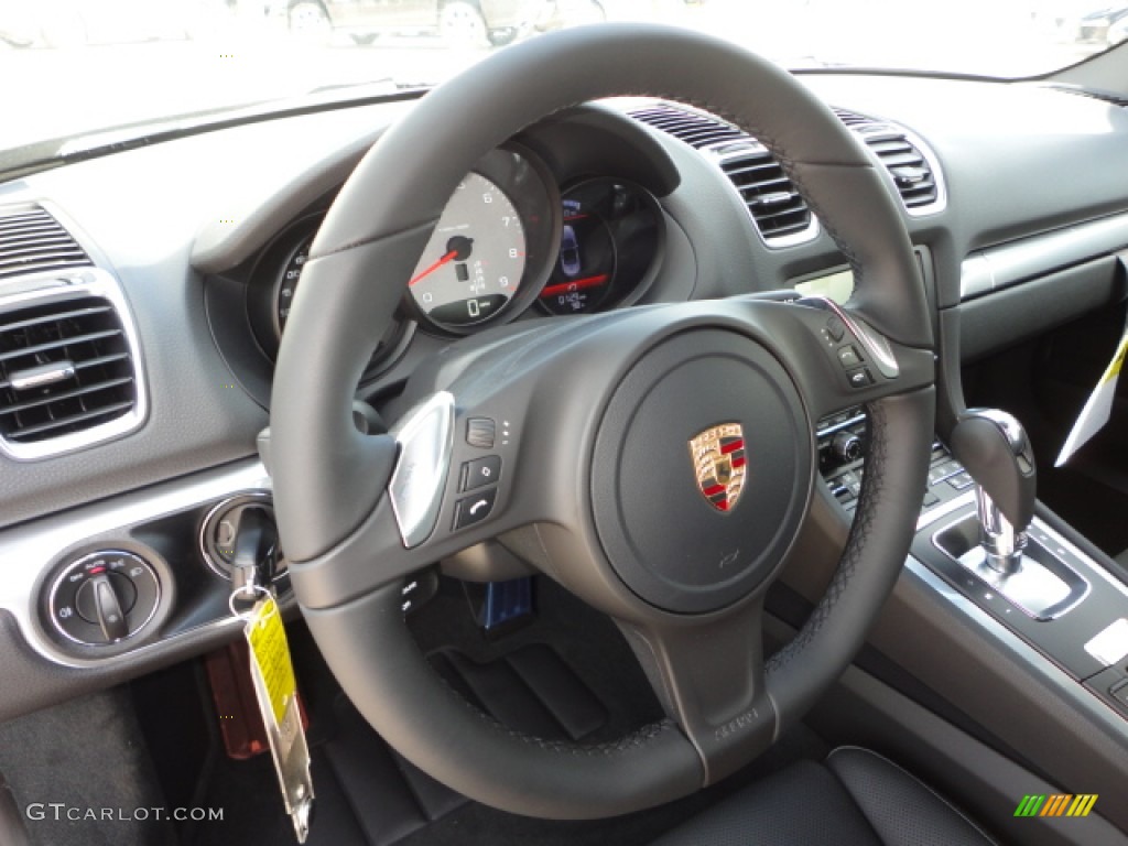 2013 Porsche Boxster S Black Steering Wheel Photo #72455769