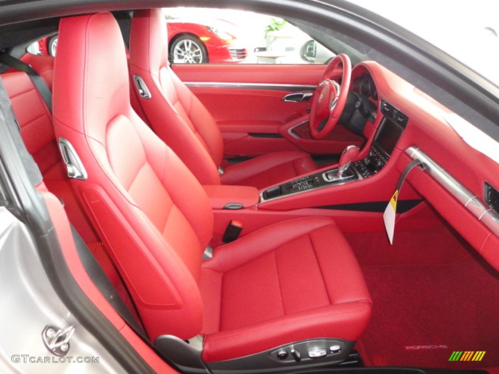 Carrera Red Natural Leather Interior 2013 Porsche 911 Carrera S Coupe Photo #72455985