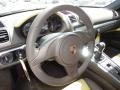 2013 Porsche Boxster Agate Grey/Lime Gold Interior Steering Wheel Photo