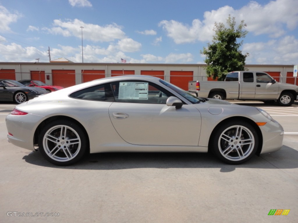 Platinum Silver Metallic 2013 Porsche 911 Carrera Coupe Exterior Photo #72456531