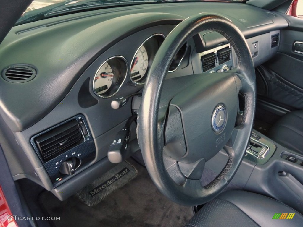 2000 Mercedes-Benz SLK 230 Kompressor Roadster Charcoal Steering Wheel Photo #72456717