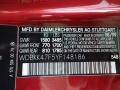 548: Firemist Red Metallic 2000 Mercedes-Benz SLK 230 Kompressor Roadster Color Code