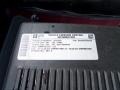 2013 Chevrolet Avalanche LS 4x4 Black Diamond Edition Info Tag