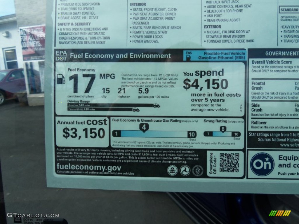 2013 Chevrolet Avalanche LS 4x4 Black Diamond Edition Window Sticker Photo #72457559