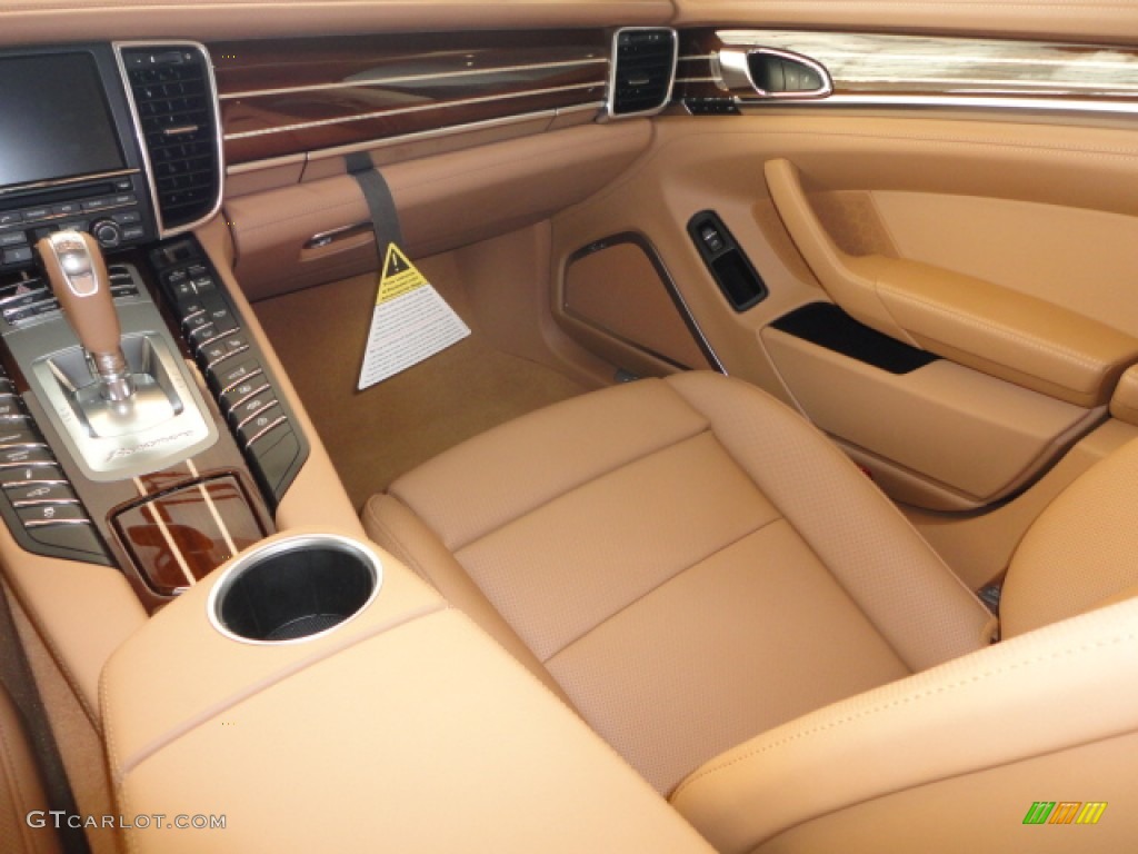 Cognac Natural Leather Interior 2013 Porsche Panamera GTS Photo #72458499